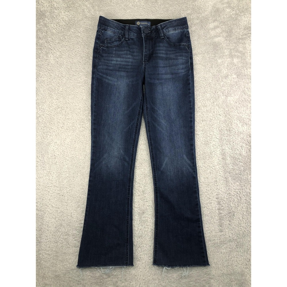 Democracy Jeans Womens 2 (28x28) Blue Itty Bitty Bootcut Ab Technology *Flaw